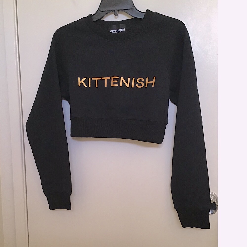 Kittenish Logo Crop Sweatshirt